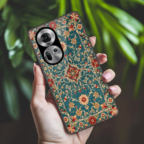 Oppo Reno 11 5G Cover - ONation Persian Rugs Series 2 - HQ Ultra Shine Premium Infinity Glass Soft Silicon Borders Case