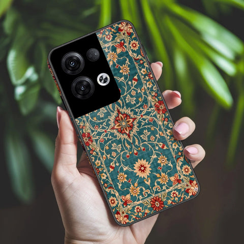 Oppo Reno 8 Pro Plus Cover - ONation Persian Rugs Series 2 - HQ Ultra Shine Premium Infinity Glass Soft Silicon Borders Case