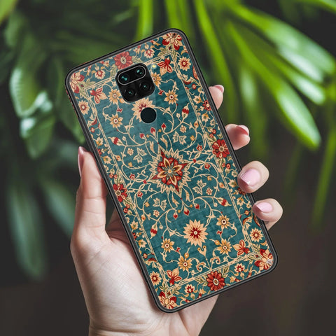 Xiaomi Redmi Note 9 Cover - ONation Persian Rugs Series 2 - HQ Ultra Shine Premium Infinity Glass Soft Silicon Borders Case