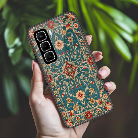 Infinix Hot 60 Pro Cover - ONation Persian Rugs Series 2 - HQ Ultra Shine Premium Infinity Glass Soft Silicon Borders Case