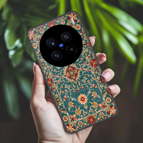 Vivo X200 Pro Cover - ONation Persian Rugs Series 2 - HQ Ultra Shine Premium Infinity Glass Soft Silicon Borders Case
