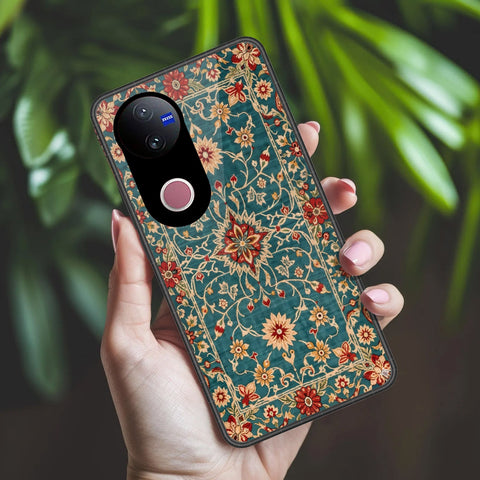 Vivo T4R Cover - ONation Persian Rugs Series 2 - HQ Ultra Shine Premium Infinity Glass Soft Silicon Borders Case