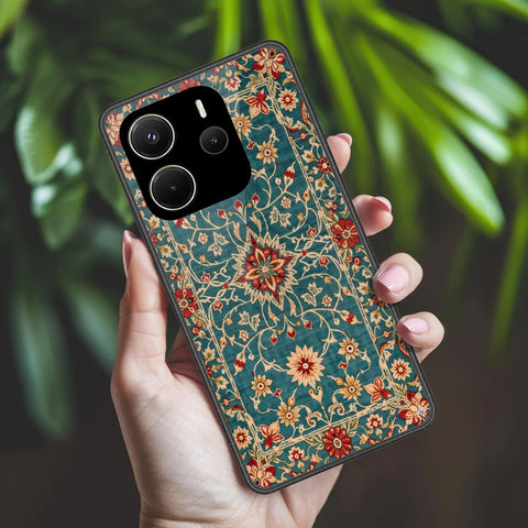 Xiaomi Redmi Note 14 4G Cover - ONation Persian Rugs Series 2 - HQ Ultra Shine Premium Infinity Glass Soft Silicon Borders Case