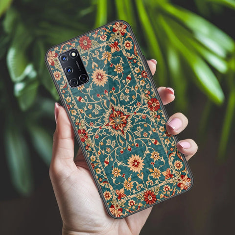 Oppo A92 Cover - ONation Persian Rugs Series 2 - HQ Ultra Shine Premium Infinity Glass Soft Silicon Borders Case