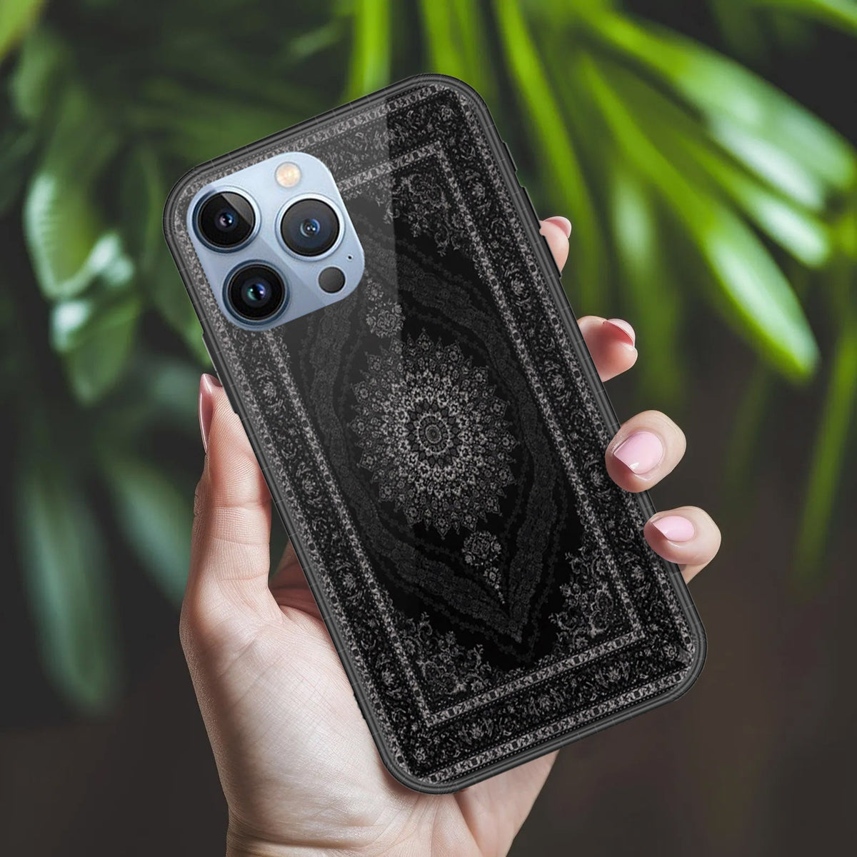 iPhone 13 Pro Max Cover - ONation Persian Rugs Series 2 - HQ Ultra Shine Premium Infinity Glass Soft Silicon Borders Case (Fast Delivery)
