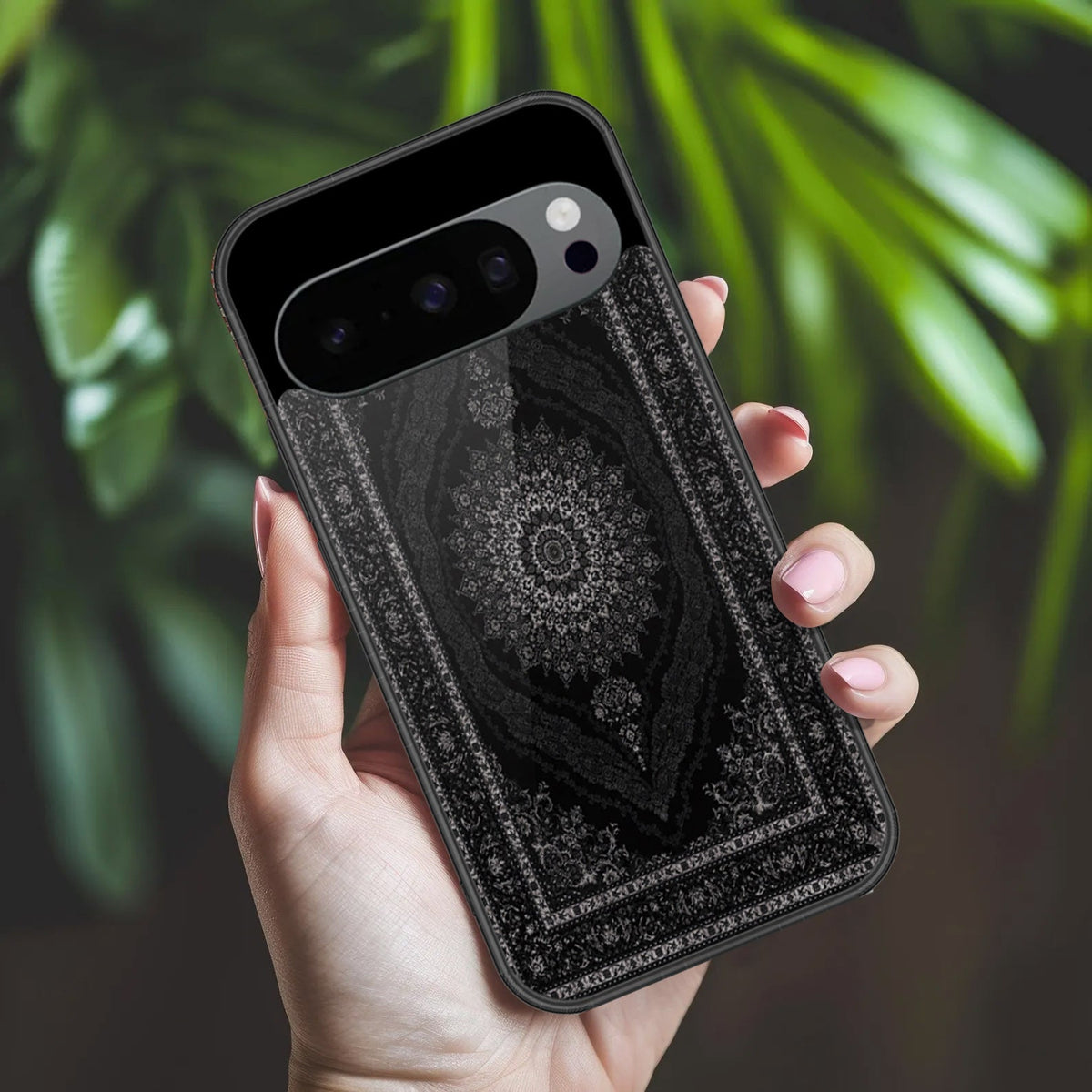 Google Pixel 9 Pro Cover - ONation Persian Rugs Series 2 - HQ Ultra Shine Premium Infinity Glass Soft Silicon Borders Case (Fast Delivery)
