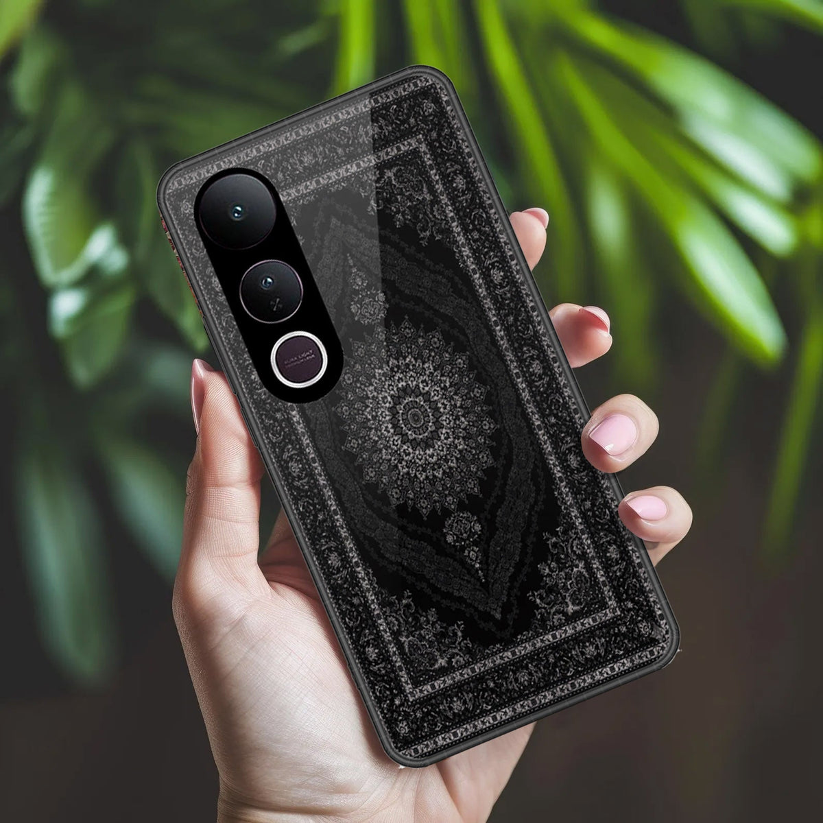 Vivo V50 Lite Cover - ONation Persian Rugs Series 2 - HQ Ultra Shine Premium Infinity Glass Soft Silicon Borders Case (Fast Delivery)