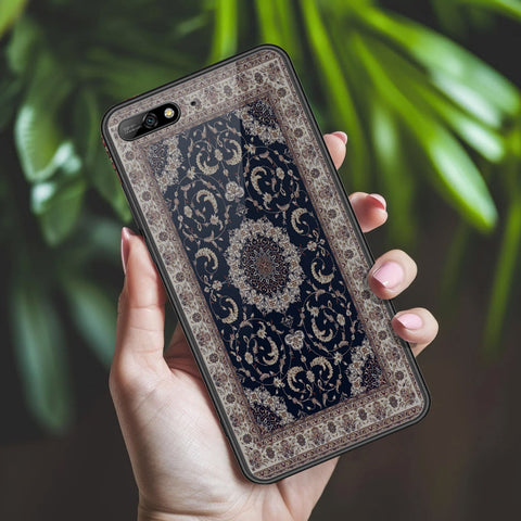 Huawei Y6 Prime 2018 Cover - ONation Persian Rugs Series 2 - HQ Ultra Shine Premium Infinity Glass Soft Silicon Borders Case