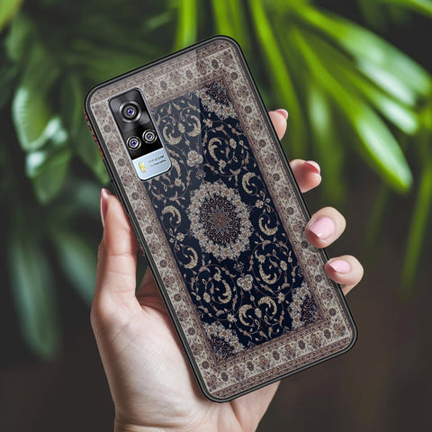 Vivo Y51s Cover - ONation Persian Rugs Series 2 - HQ Ultra Shine Premium Infinity Glass Soft Silicon Borders Case