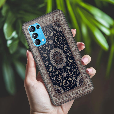 Oppo Find X3 Lite Cover - ONation Persian Rugs Series 2 - HQ Ultra Shine Premium Infinity Glass Soft Silicon Borders Case