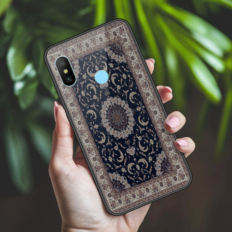 Xiaomi Redmi Note 6 Pro Cover - ONation Persian Rugs Series 2 - HQ Ultra Shine Premium Infinity Glass Soft Silicon Borders Case