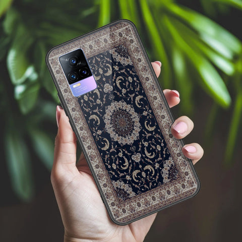 Vivo Y73 Cover - ONation Persian Rugs Series 2 - HQ Ultra Shine Premium Infinity Glass Soft Silicon Borders Case
