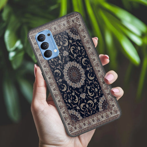 Oppo Reno 4 Cover - ONation Persian Rugs Series 2 - HQ Ultra Shine Premium Infinity Glass Soft Silicon Borders Case