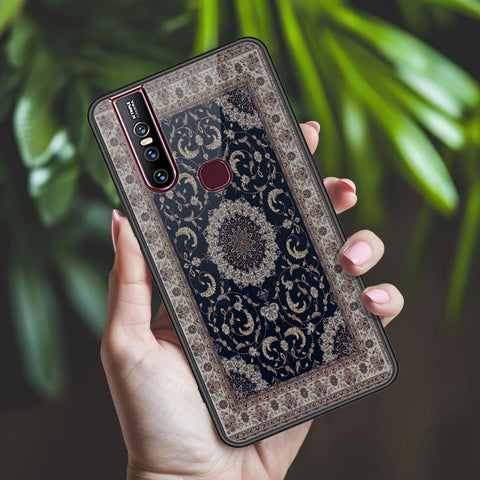 Vivo V15 Cover - ONation Persian Rugs Series 2 - HQ Ultra Shine Premium Infinity Glass Soft Silicon Borders Case