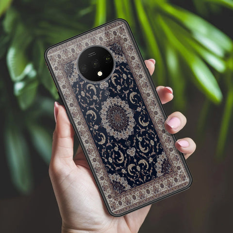 OnePlus 7T Cover - ONation Persian Rugs Series 2 - HQ Ultra Shine Premium Infinity Glass Soft Silicon Borders Case