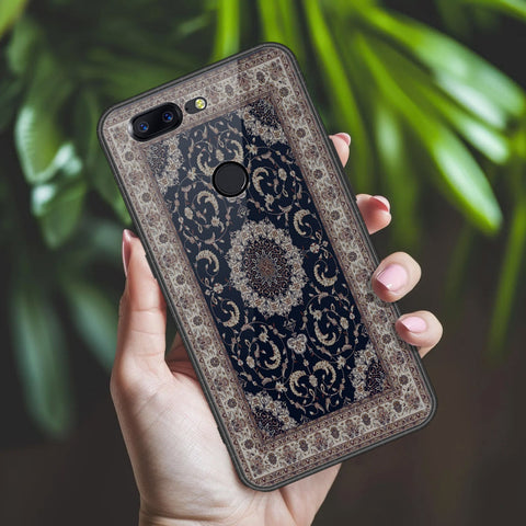 OnePlus 5T Cover - ONation Persian Rugs Series 2 - HQ Ultra Shine Premium Infinity Glass Soft Silicon Borders Case
