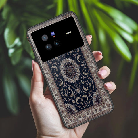 Vivo X80 Cover - ONation Persian Rugs Series 2 - HQ Ultra Shine Premium Infinity Glass Soft Silicon Borders Case
