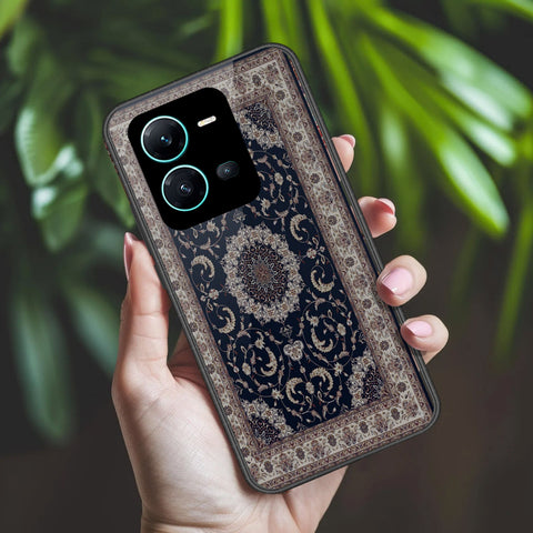 Vivo V25 5G Cover - ONation Persian Rugs Series 2 - HQ Ultra Shine Premium Infinity Glass Soft Silicon Borders Case
