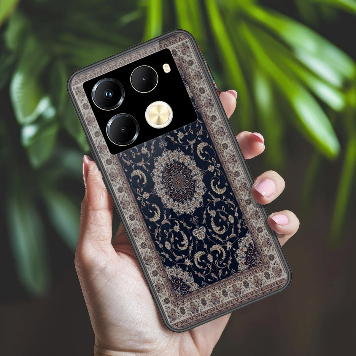 Infinix Note 40 Pro Cover - ONation Persian Rugs Series 2 - HQ Ultra Shine Premium Infinity Glass Soft Silicon Borders Case (Fast Delivery)