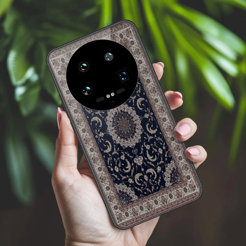 Xiaomi 14 Ultra Cover - ONation Persian Rugs Series 2 - HQ Ultra Shine Premium Infinity Glass Soft Silicon Borders Case