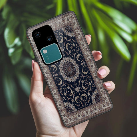 Vivo V30 Cover - ONation Persian Rugs Series 2 - HQ Ultra Shine Premium Infinity Glass Soft Silicon Borders Case