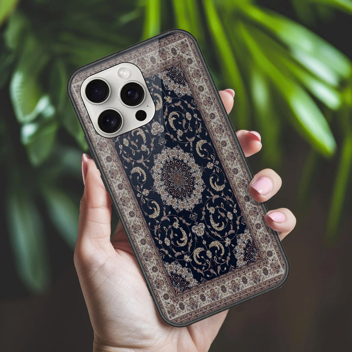 iPhone 16 Pro Max - ONation Persian Rugs Series 2 - HQ Ultra Shine Premium Infinity Glass Soft Silicon Borders Case (Fast Delivery)