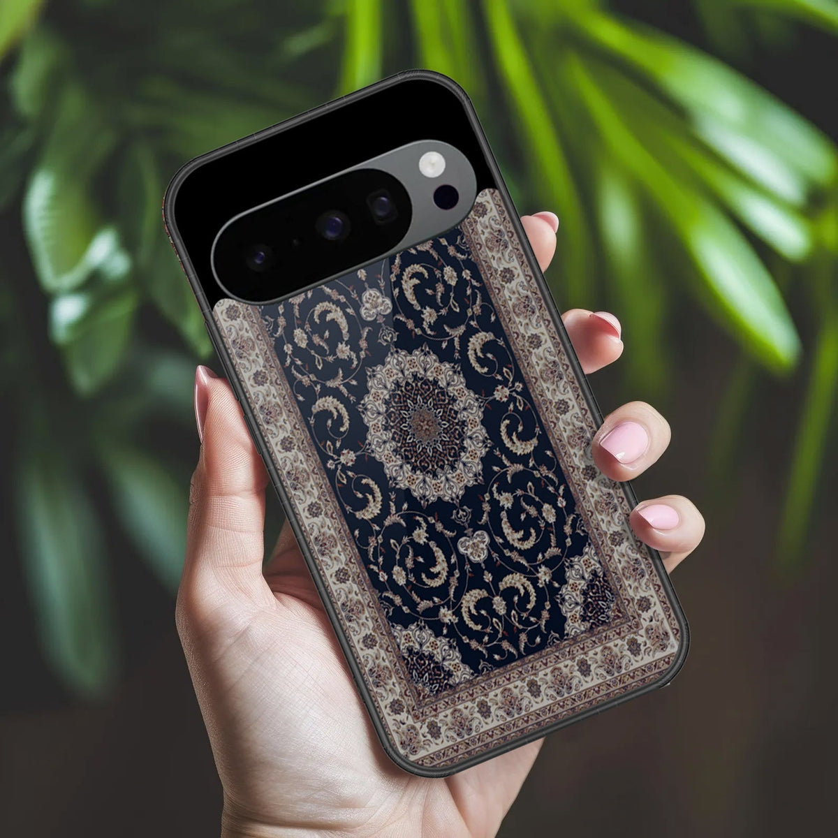 Google Pixel 9 Pro Cover - ONation Persian Rugs Series 2 - HQ Ultra Shine Premium Infinity Glass Soft Silicon Borders Case (Fast Delivery)