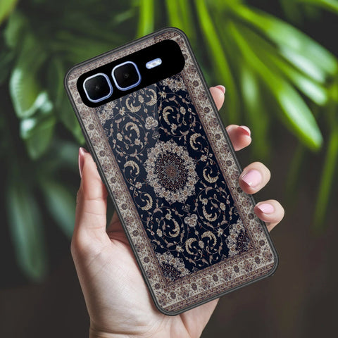 Infinix Smart 10 Plus Cover - ONation Persian Rugs Series 2 - HQ Ultra Shine Premium Infinity Glass Soft Silicon Borders Case