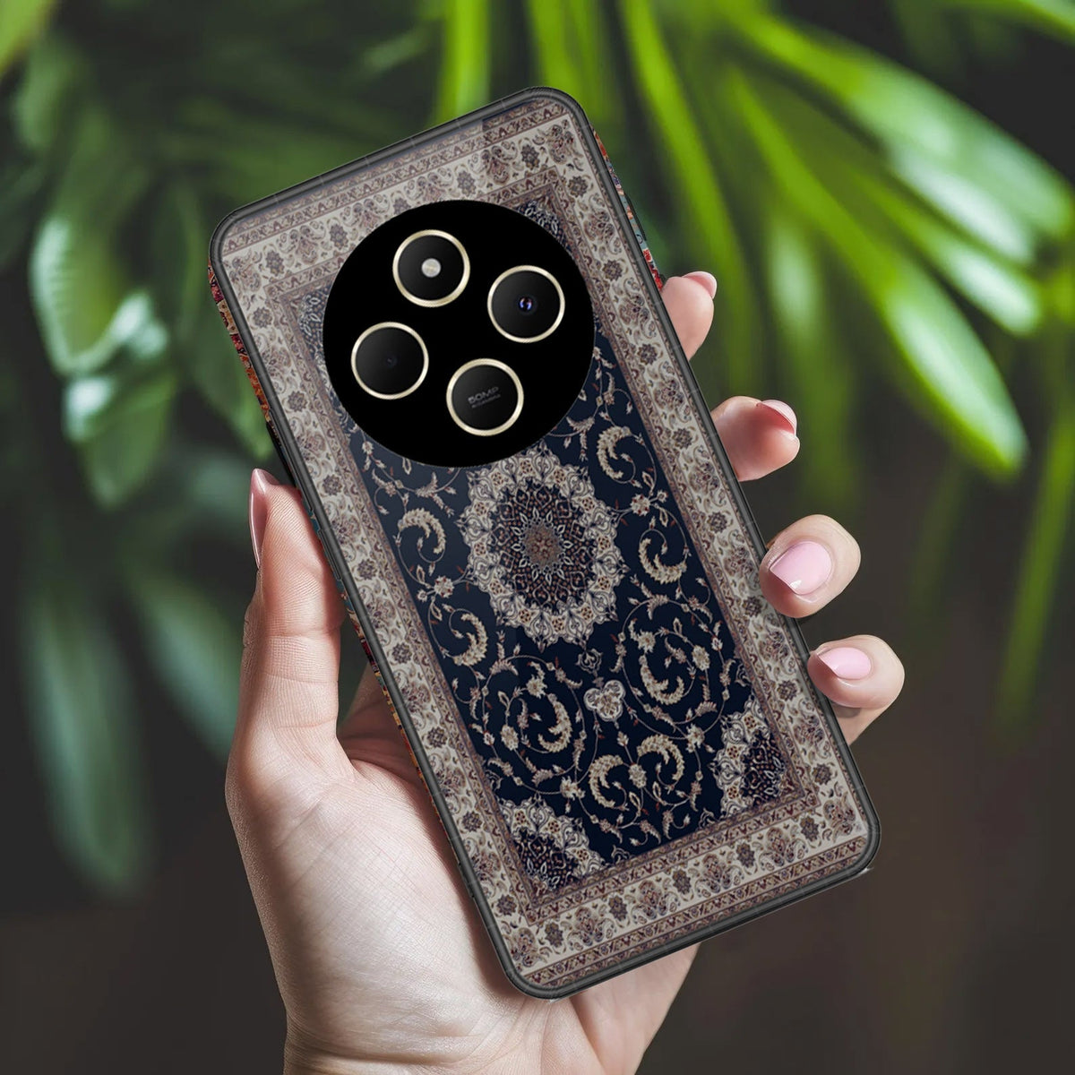 Xiaomi Poco C75 Cover - ONation Persian Rugs Series 2 - HQ Ultra Shine Premium Infinity Glass Soft Silicon Borders Case (Fast Delivery)