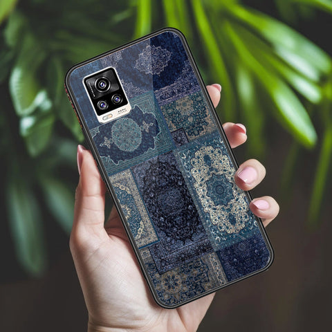 Vivo V20 Cover - ONation Persian Rugs Series 2 - HQ Ultra Shine Premium Infinity Glass Soft Silicon Borders Case