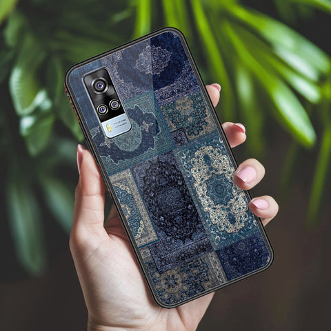 Vivo Y51 (2020 December) Cover - ONation Persian Rugs Series 2 - HQ Ultra Shine Premium Infinity Glass Soft Silicon Borders Case