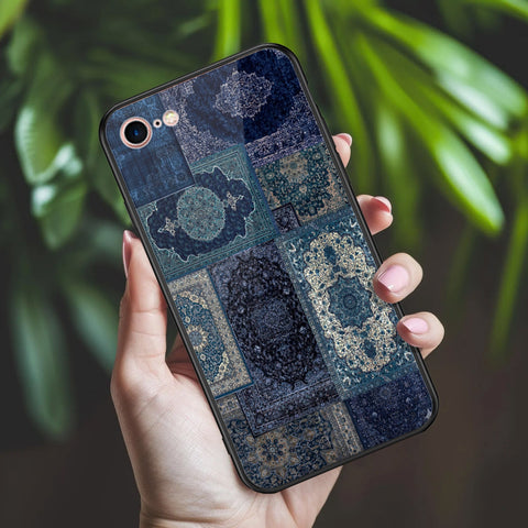 iPhone SE 2020 - ONation Persian Rugs Series 2 - HQ Ultra Shine Premium Infinity Glass Soft Silicon Borders Case