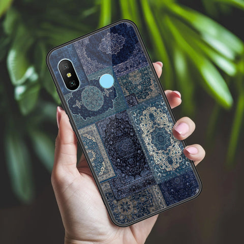 Redmi 6 Pro Cover - ONation Persian Rugs Series 2 - HQ Ultra Shine Premium Infinity Glass Soft Silicon Borders Case