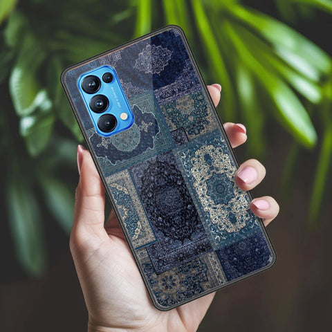 Oppo Reno 5 Pro 5G Cover - ONation Persian Rugs Series 2 - HQ Ultra Shine Premium Infinity Glass Soft Silicon Borders Case