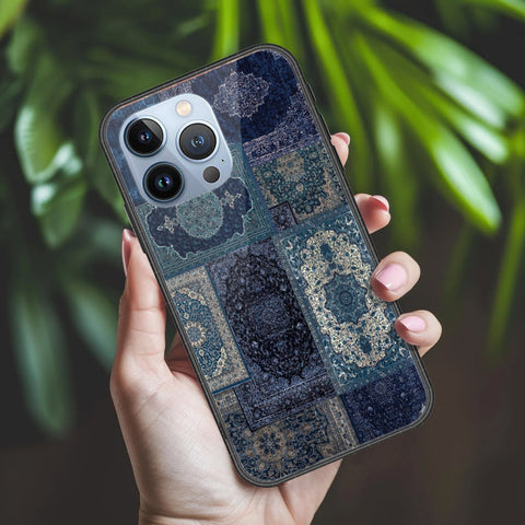 iPhone 13 Pro Cover - ONation Persian Rugs Series 2 - HQ Ultra Shine Premium Infinity Glass Soft Silicon Borders Case