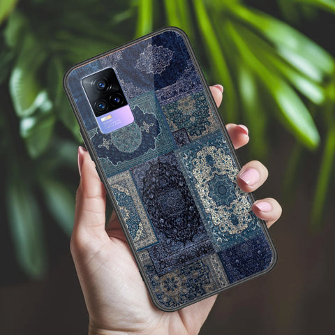 Vivo Y73 Cover - ONation Persian Rugs Series 2 - HQ Ultra Shine Premium Infinity Glass Soft Silicon Borders Case