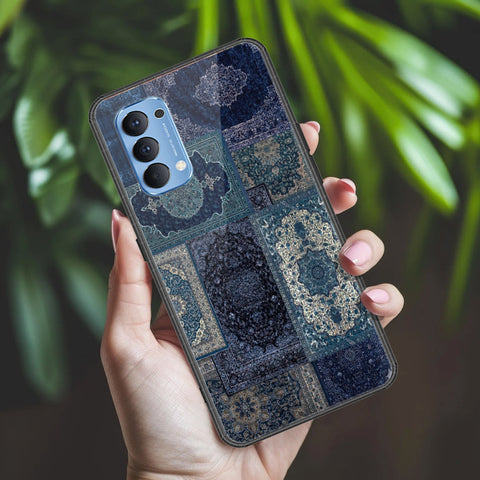 Oppo Reno 4 Cover - ONation Persian Rugs Series 2 - HQ Ultra Shine Premium Infinity Glass Soft Silicon Borders Case