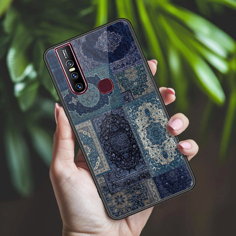 Vivo V15 Cover - ONation Persian Rugs Series 2 - HQ Ultra Shine Premium Infinity Glass Soft Silicon Borders Case