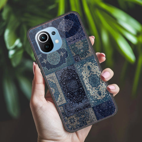 Xiaomi Mi 11 Cover - ONation Persian Rugs Series 2 - HQ Ultra Shine Premium Infinity Glass Soft Silicon Borders Case