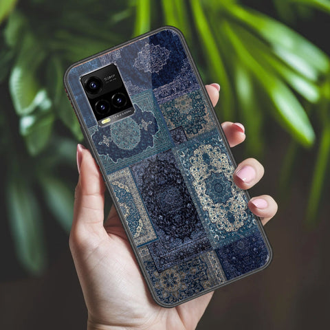 Vivo Y21t Cover - ONation Persian Rugs Series 2 - HQ Ultra Shine Premium Infinity Glass Soft Silicon Borders Case