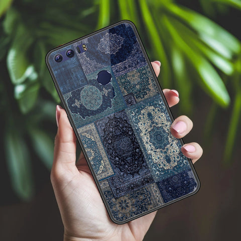 Huawei Honor 8 Cover - ONation Persian Rugs Series 2 - HQ Ultra Shine Premium Infinity Glass Soft Silicon Borders Case