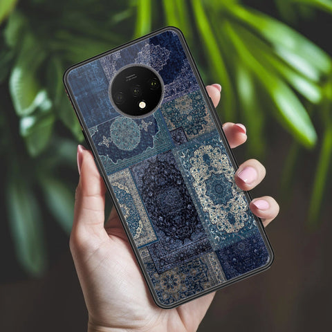 OnePlus 7T Cover - ONation Persian Rugs Series 2 - HQ Ultra Shine Premium Infinity Glass Soft Silicon Borders Case