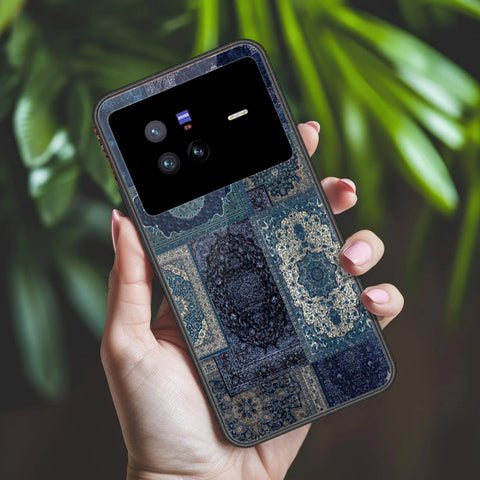 Vivo X80 Cover - ONation Persian Rugs Series 2 - HQ Ultra Shine Premium Infinity Glass Soft Silicon Borders Case