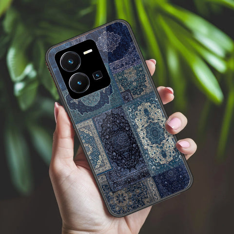 Vivo Y35 4G Cover - ONation Persian Rugs Series 2 - HQ Ultra Shine Premium Infinity Glass Soft Silicon Borders Case