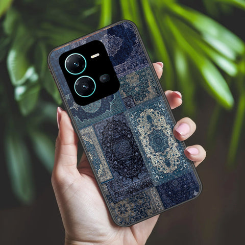 Vivo X80 Lite Cover - Onation Persian Rugs Series 2 - HQ Ultra Shine Premium Infinity Glass Soft Silicon Borders Case