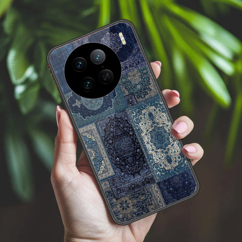 Vivo X90 Pro Cover - ONation Persian Rugs Series 2 - HQ Ultra Shine Premium Infinity Glass Soft Silicon Borders Case