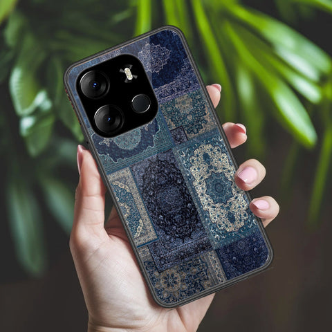 Tecno Pop 7 Pro Cover - ONation Persian Rugs Series 2 - HQ Ultra Shine Premium Infinity Glass Soft Silicon Borders Case