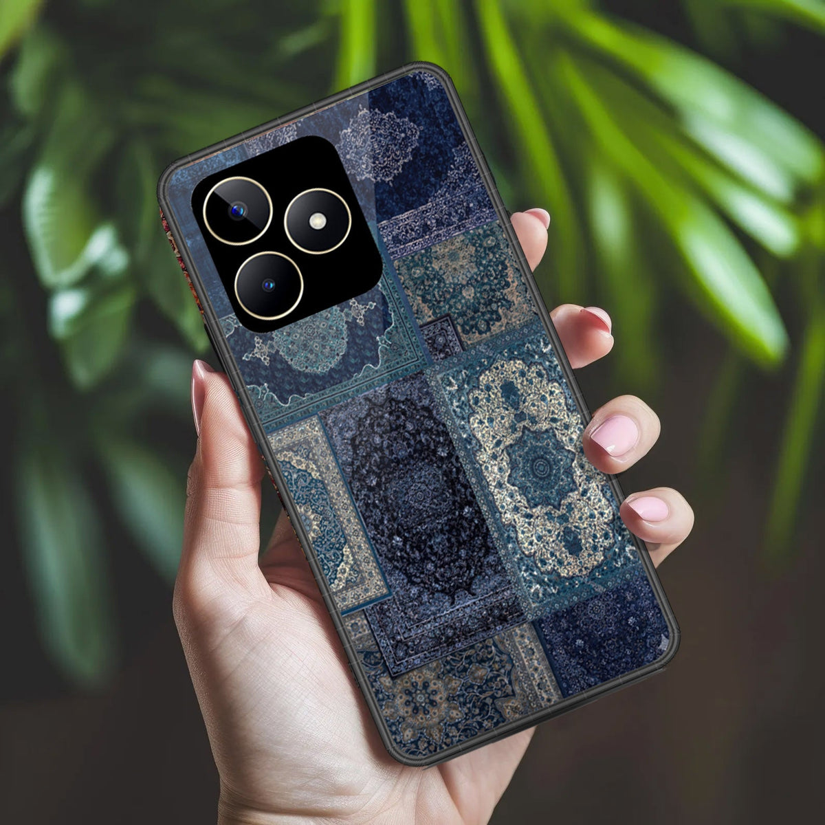 Realme C53 Cover - ONation Persian Rugs Series 2 - HQ Ultra Shine Premium Infinity Glass Soft Silicon Borders Case (Fast Delivery) F