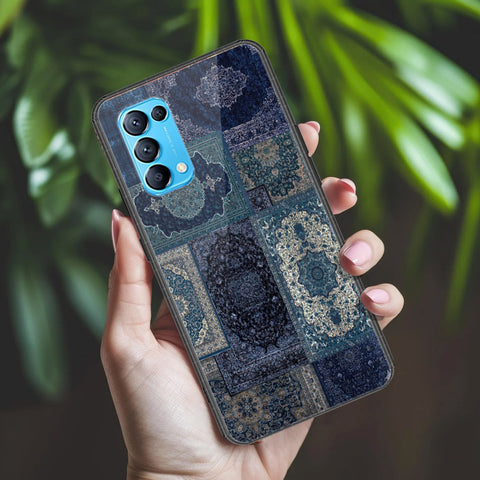 Oppo Reno 5 4G Cover - ONation Persian Rugs Series 2 - HQ Ultra Shine Premium Infinity Glass Soft Silicon Borders Case