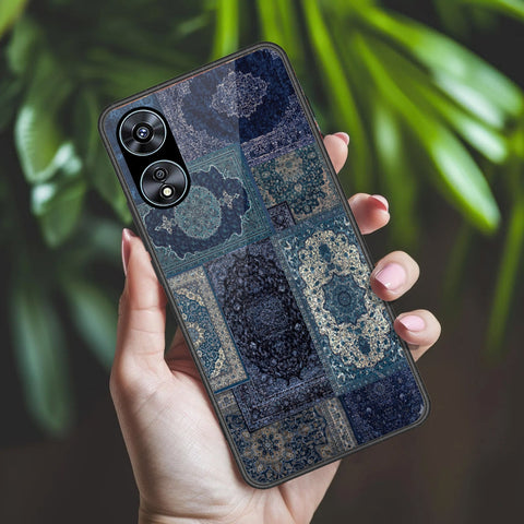 Oppo A58 4G Cover - ONation Persian Rugs Series 2 - HQ Ultra Shine Premium Infinity Glass Soft Silicon Borders Case